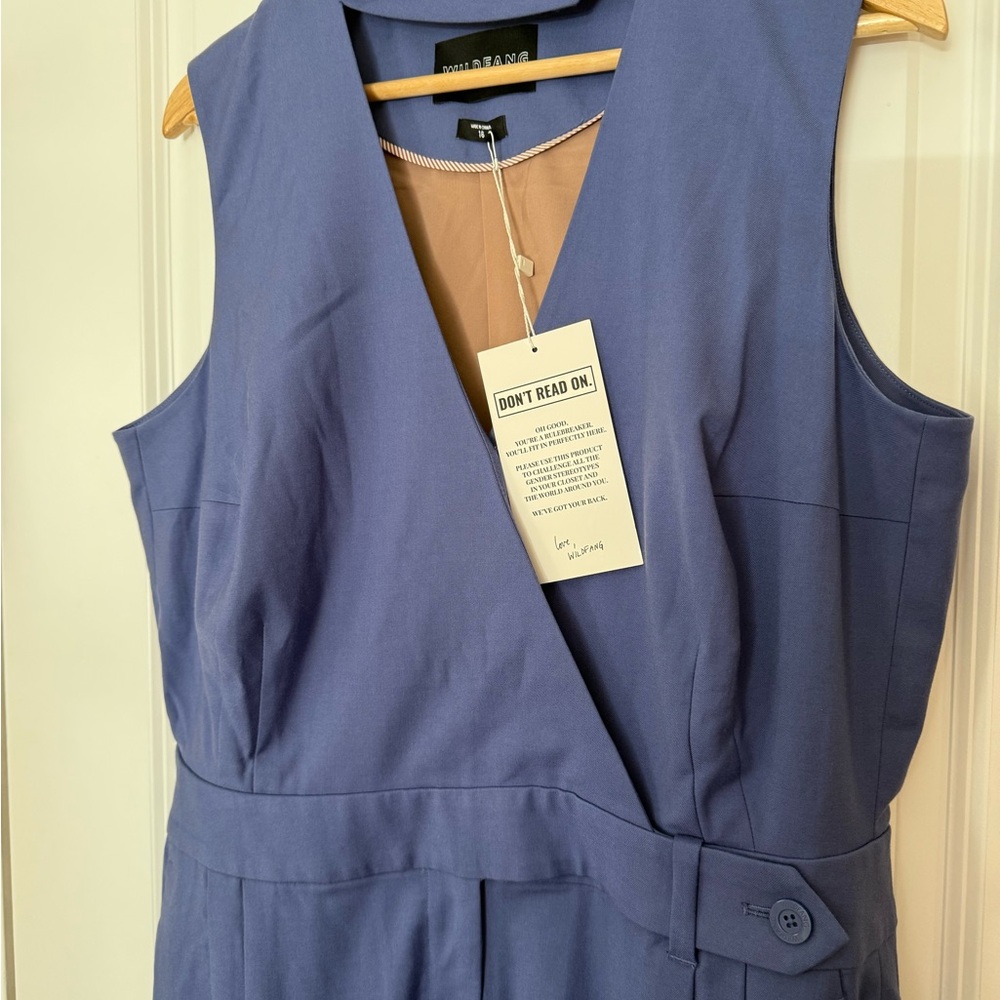 Wildfang Elegant Blue Women's empower Jumpsuit - Picture 3 of 6